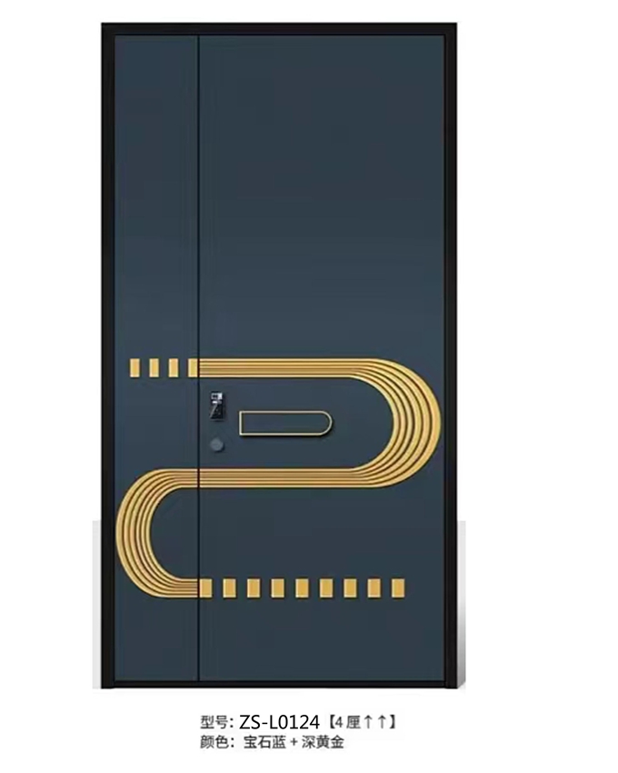 ZS-L0124单开精雕铸铝入户门