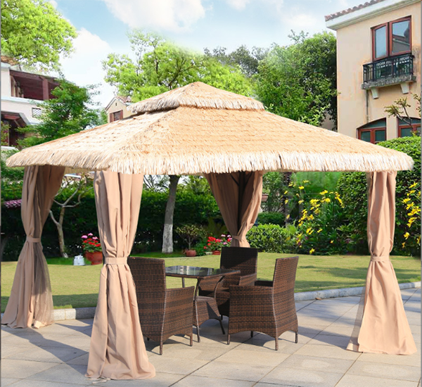 稻草凉亭上面的稻草会飞走吗