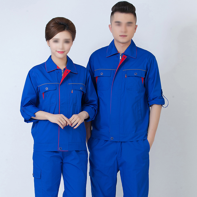 夏季工作服套装男透气...