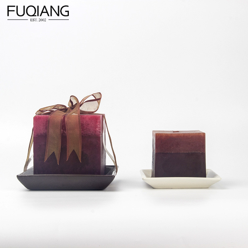 方形外贸工艺爆花蜡烛