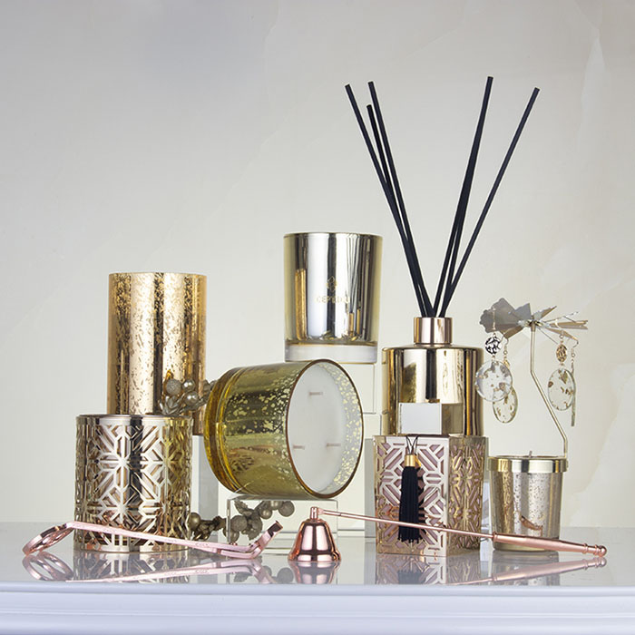 电镀金色系列玻璃杯蜡烛