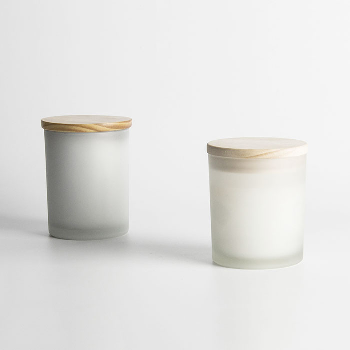 磨砂效果玻璃杯蜡烛