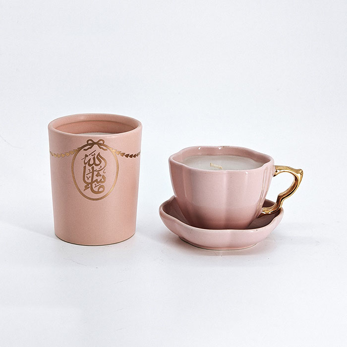 烫金陶瓷杯蜡烛