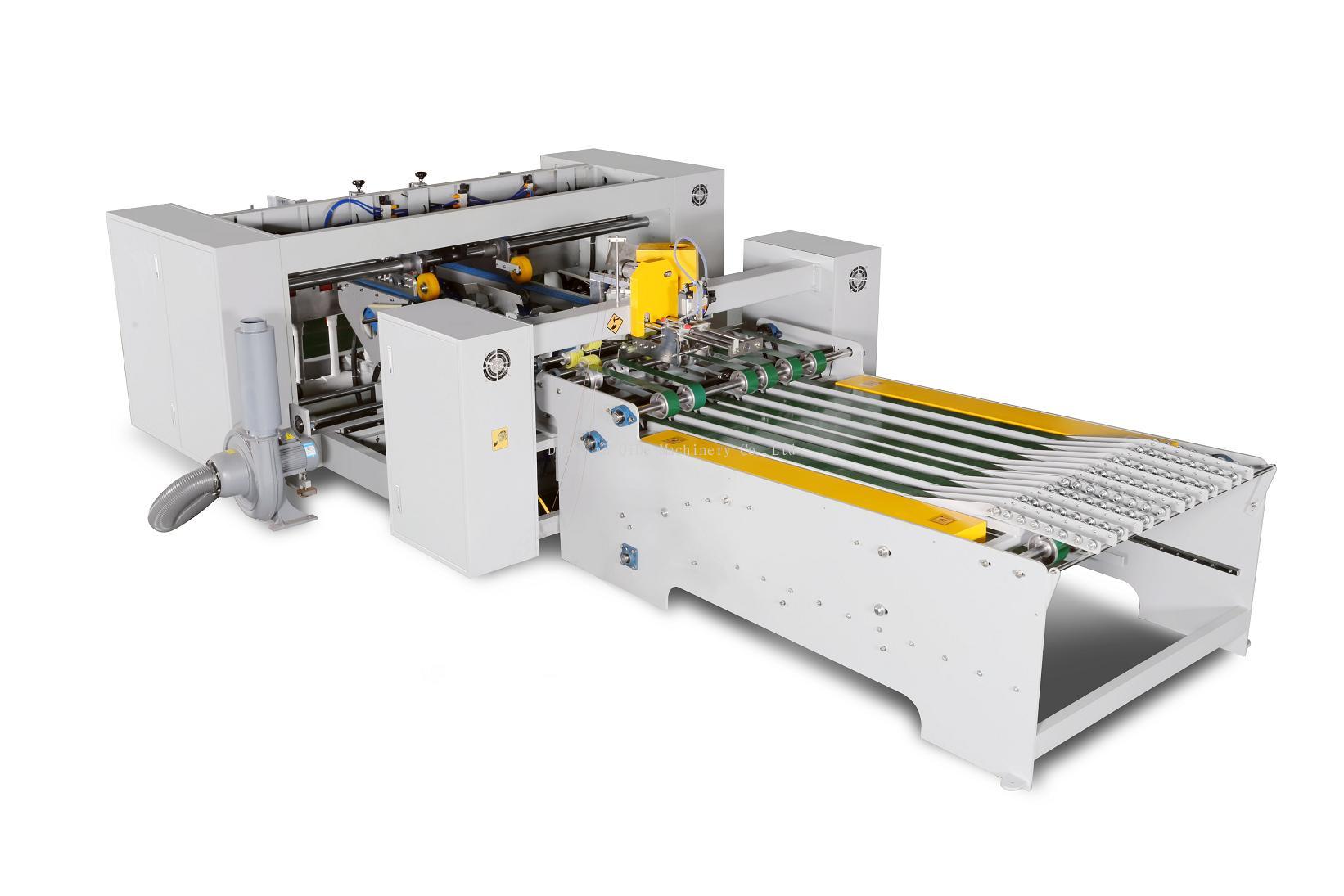 Fully auto folder stitching and gluing machine