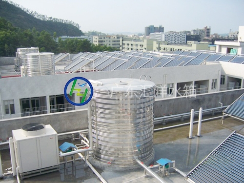 东莞空气能太阳能热水工程|不锈钢保温水箱供应