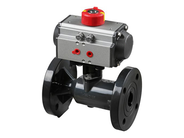 气动UPVC法兰球阀