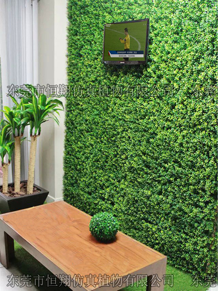室内米兰草仿真植物墙