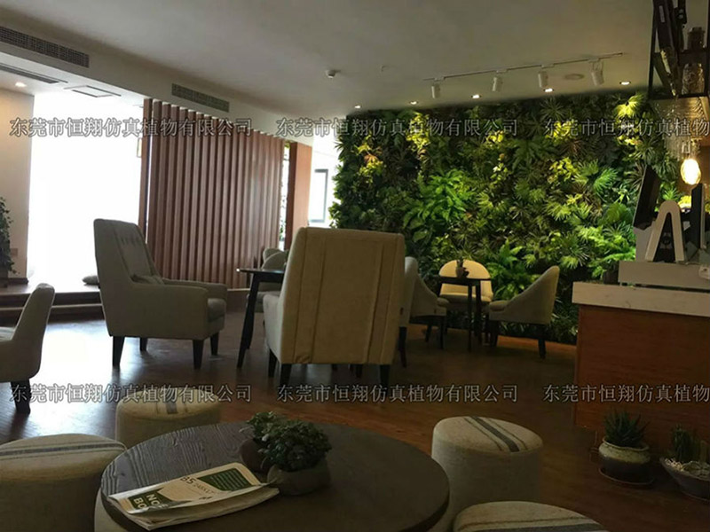 重庆瑜伽馆仿真植物墙...