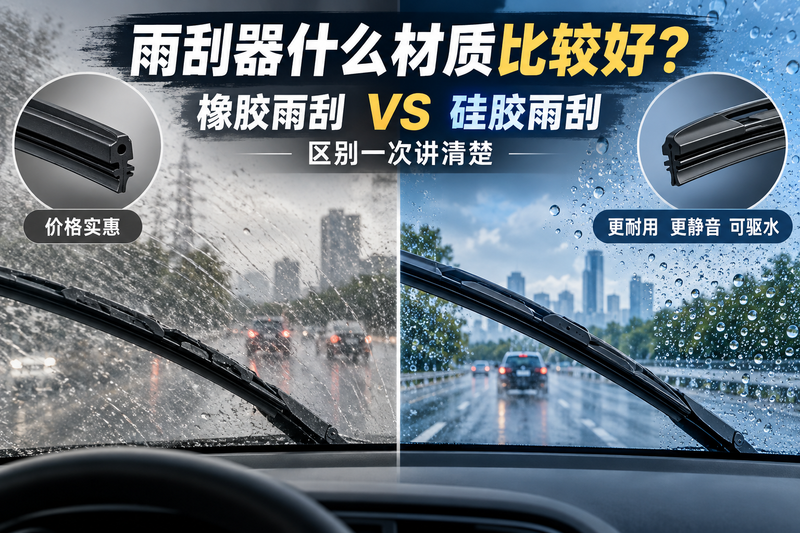 雨刮器什么材质比较好？橡胶雨刮、硅胶雨刮区别一次讲清楚