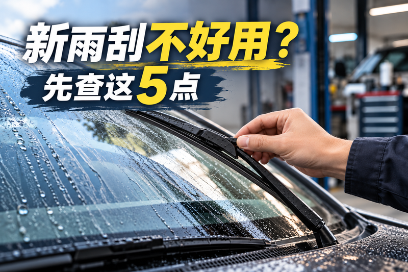 新雨刮装上还是刮不干净?别急着怪雨刮，先检查这5个地方
