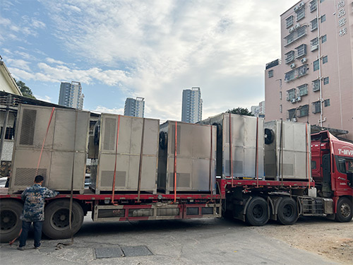 低温箱式污泥干化机出货现场