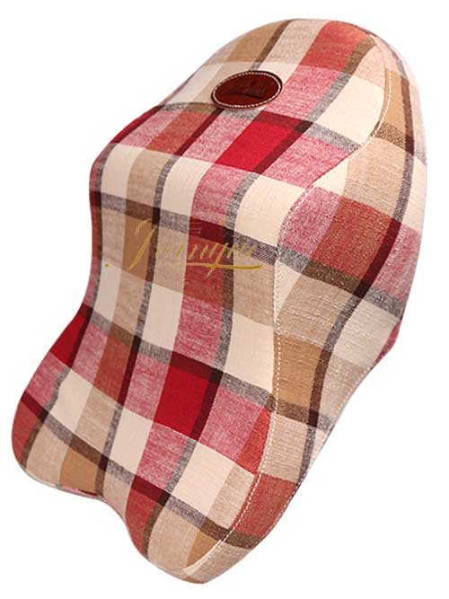 格子红肩悦肩颈舒适枕