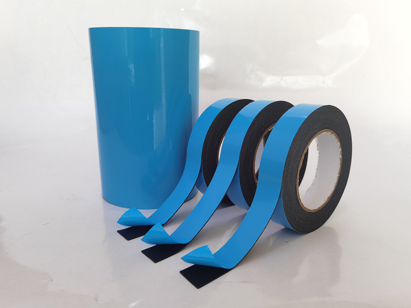 1.0蓝膜黑 泡棉双面胶带