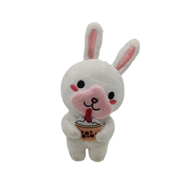 歪头喝奶茶的小兔