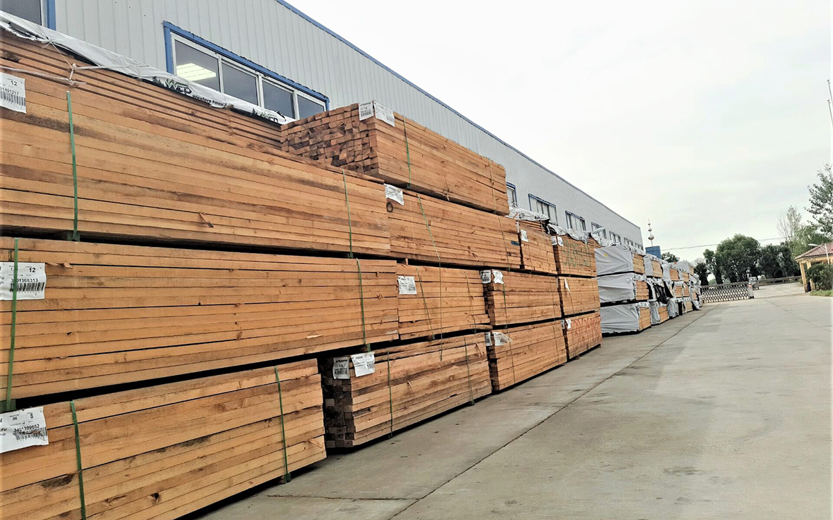 进口木材入库