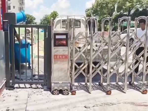 不锈钢电动伸缩门人脸...