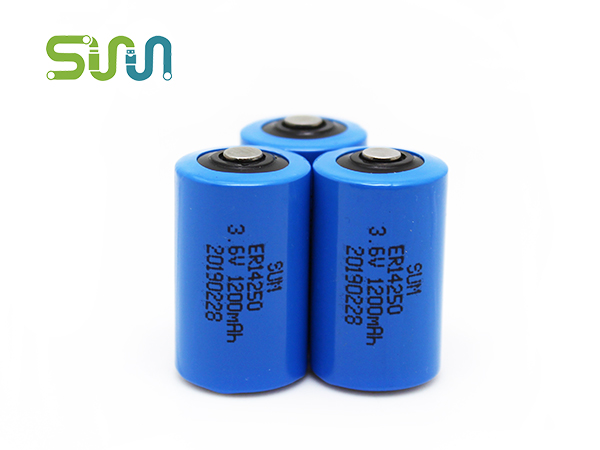 Water meter battery 14250H-1200mAh lithium sulfite chloride high-energy battery 3.6V