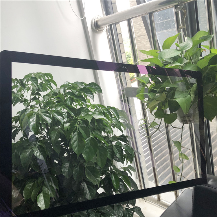 大尺寸AR玻璃 显示器高透玻璃 丝印黑边高清玻璃