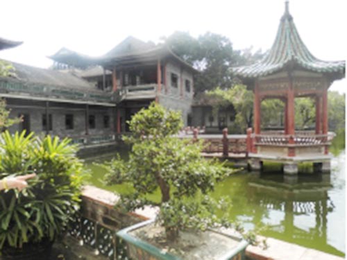 可园博物馆可亭、曲桥...