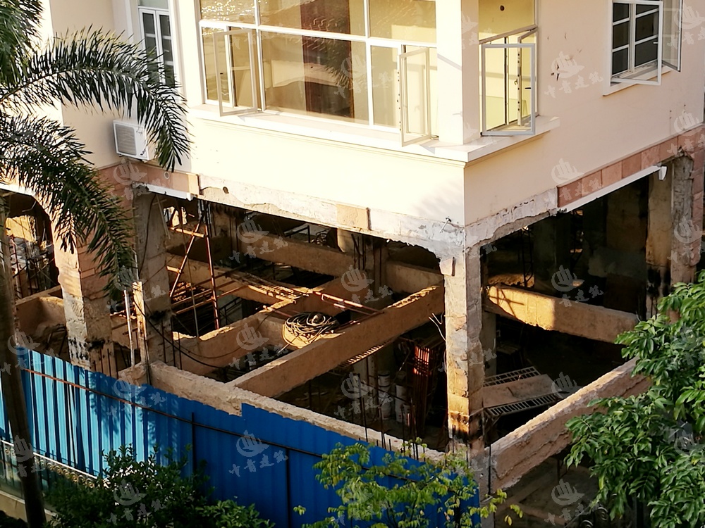 东莞别墅增加地下室加固改造工程实例