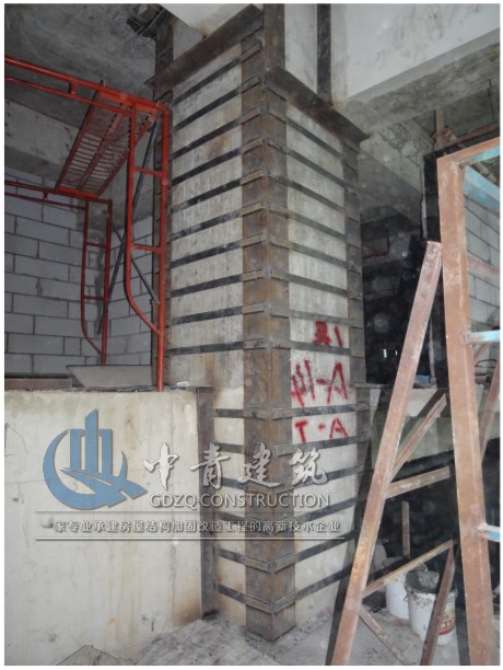 柱子加固_中青建筑加固