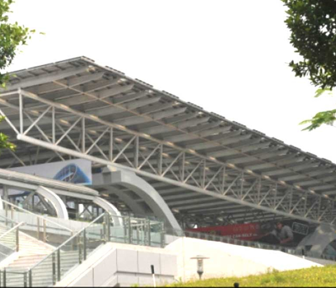 展览中心大跨度桁架工...
