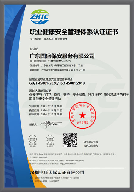 职业健康安全管理体系...