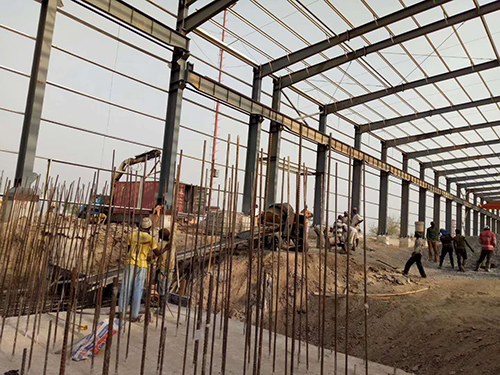钢结构出口马里主体施工