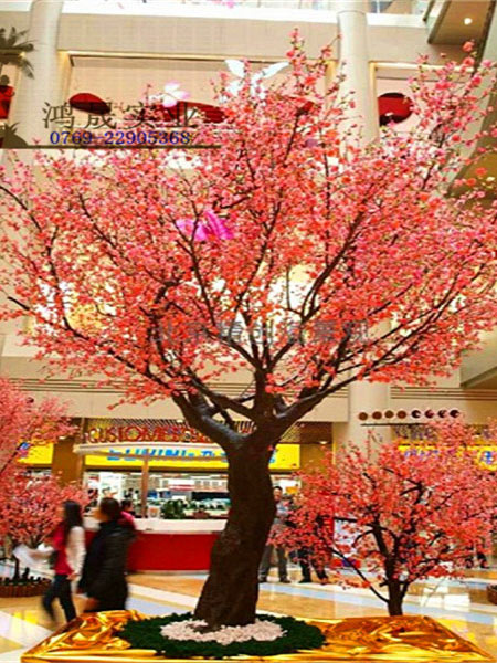 室内仿真桃花树