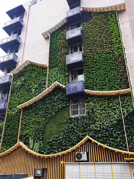 室外楼房仿真植物墙