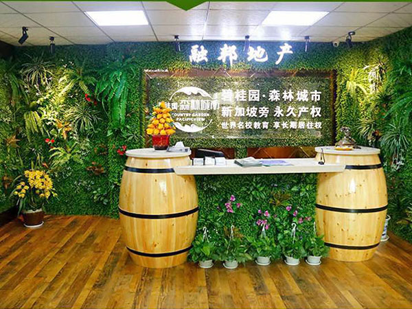 前台仿真植物墙