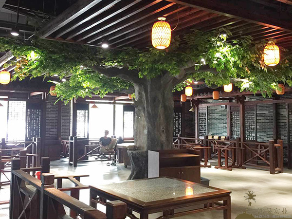 广州白云区湘西部落工程仿真榕树