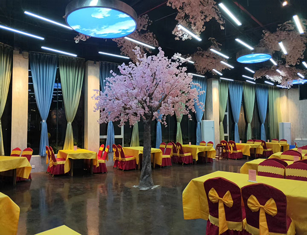 肇庆海鲜酒楼仿真植物造景