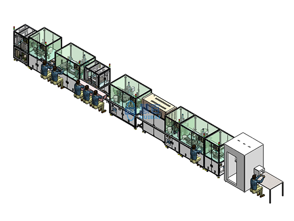エアコン服モータ自動化生産ライン図