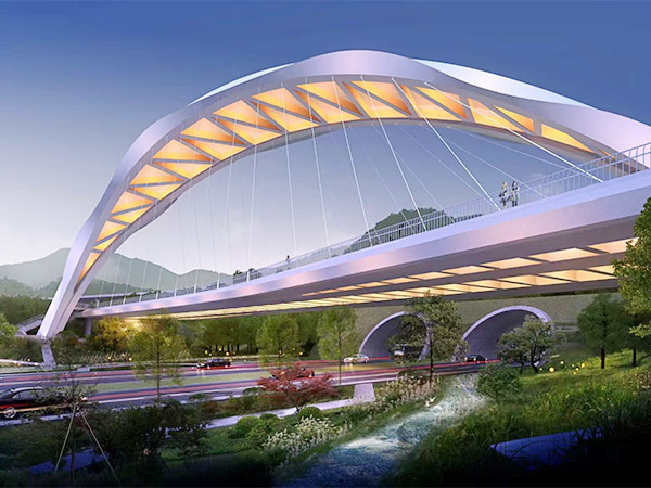 深圳国际生物谷葵坝路景观跨线桥