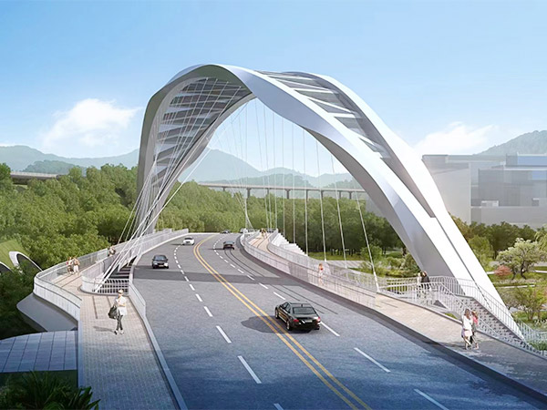 深圳国际生物谷葵坝路景观跨线桥