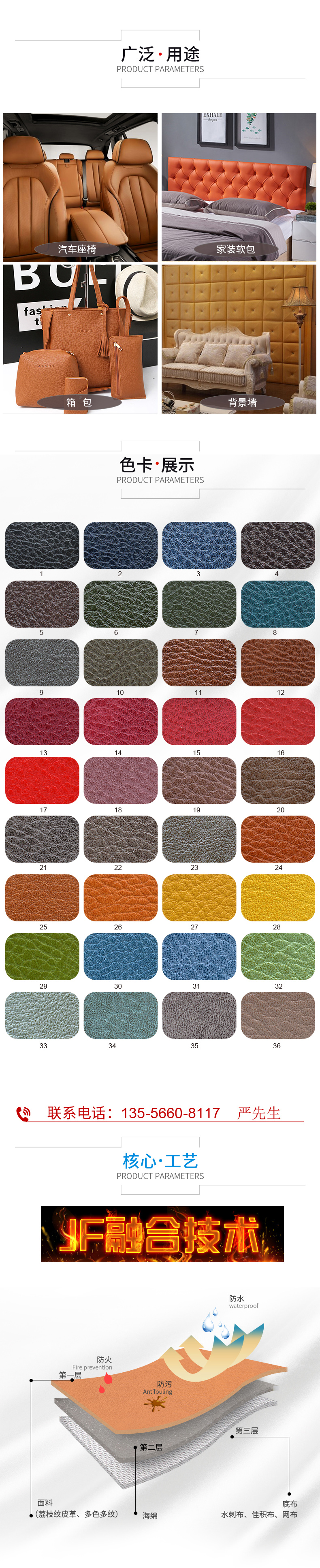 汽车座椅面料PU皮复合海绵