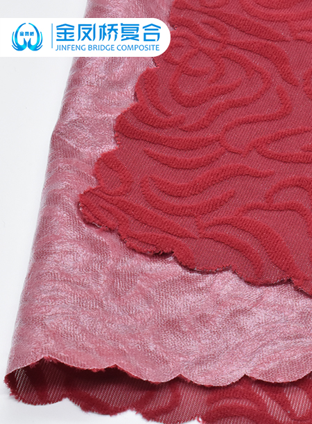 蕾丝复合色丁布