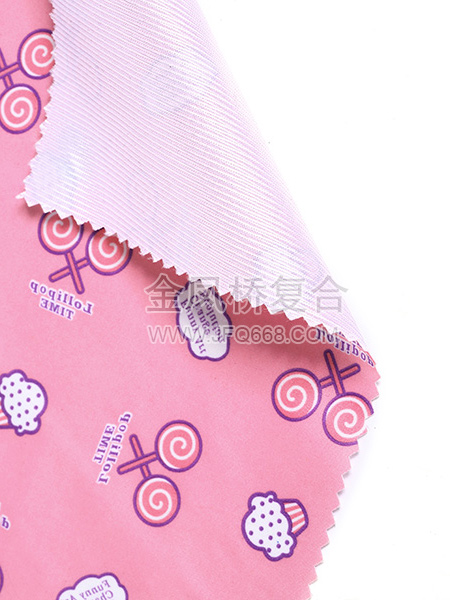 印花绸布复合亮条布