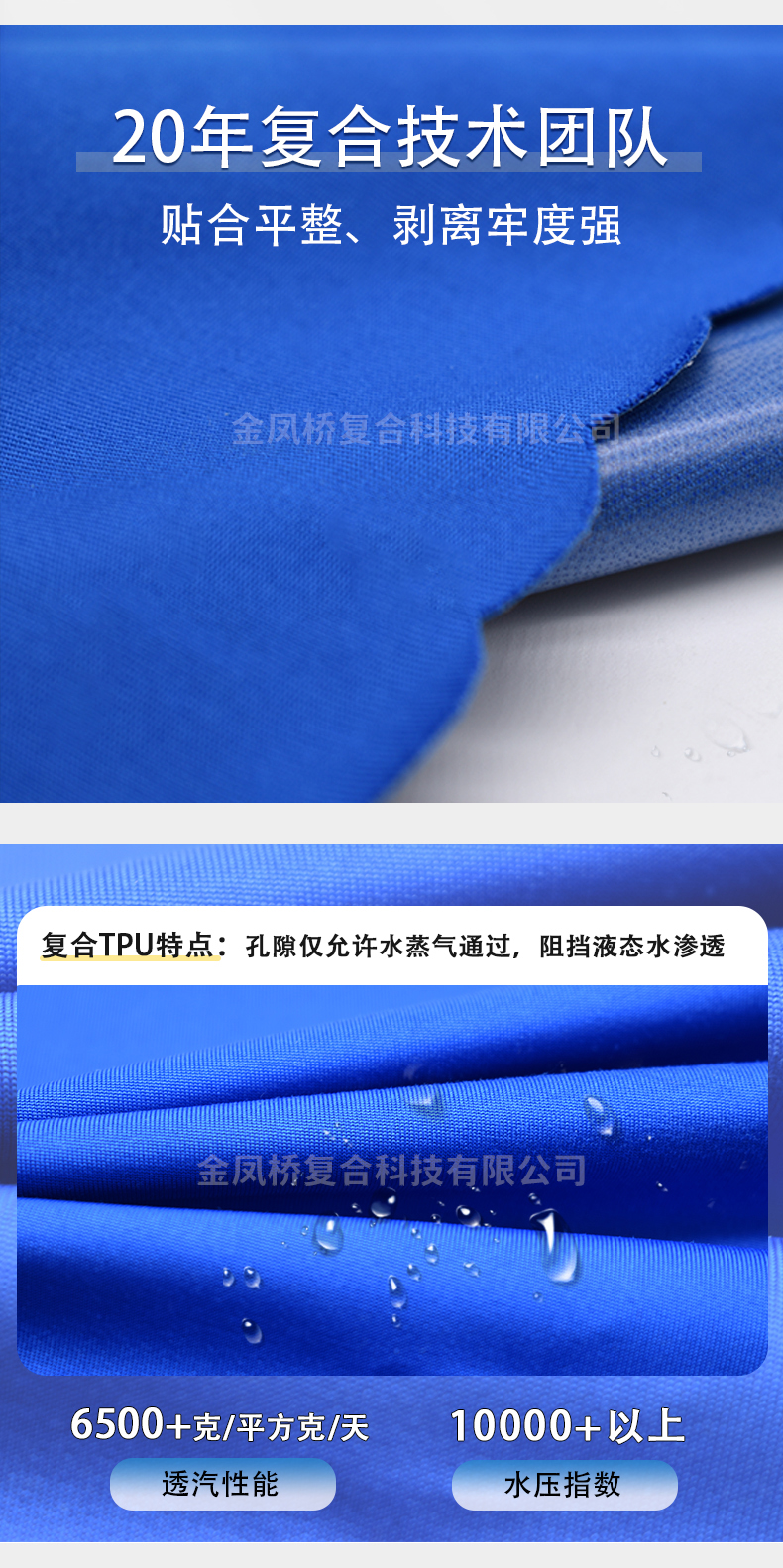 防水膜复合面料_针织布复合TPU耐水洗工艺-金凤桥