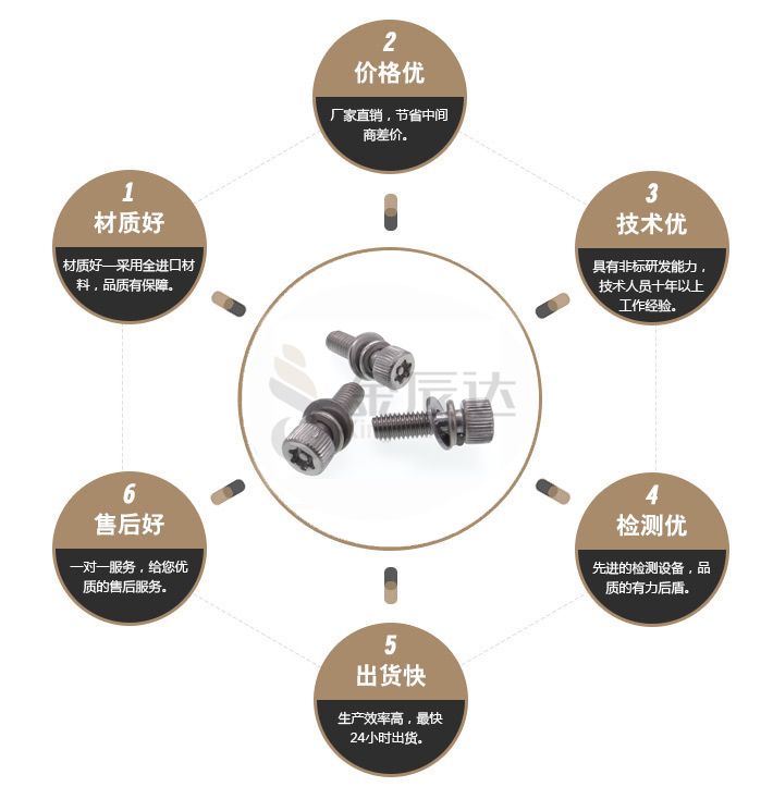 不锈钢防盗组合螺丝