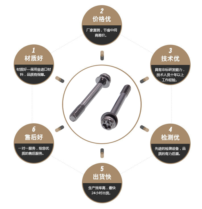 不锈钢防盗组合螺丝