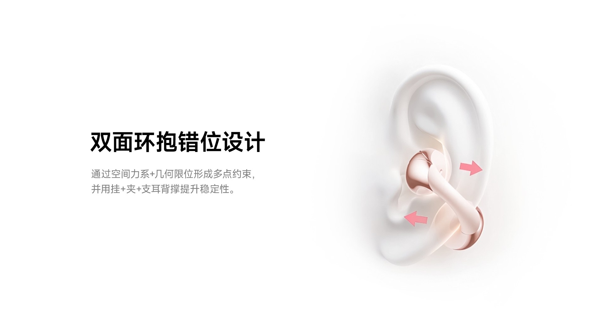 双面环抱错位设计