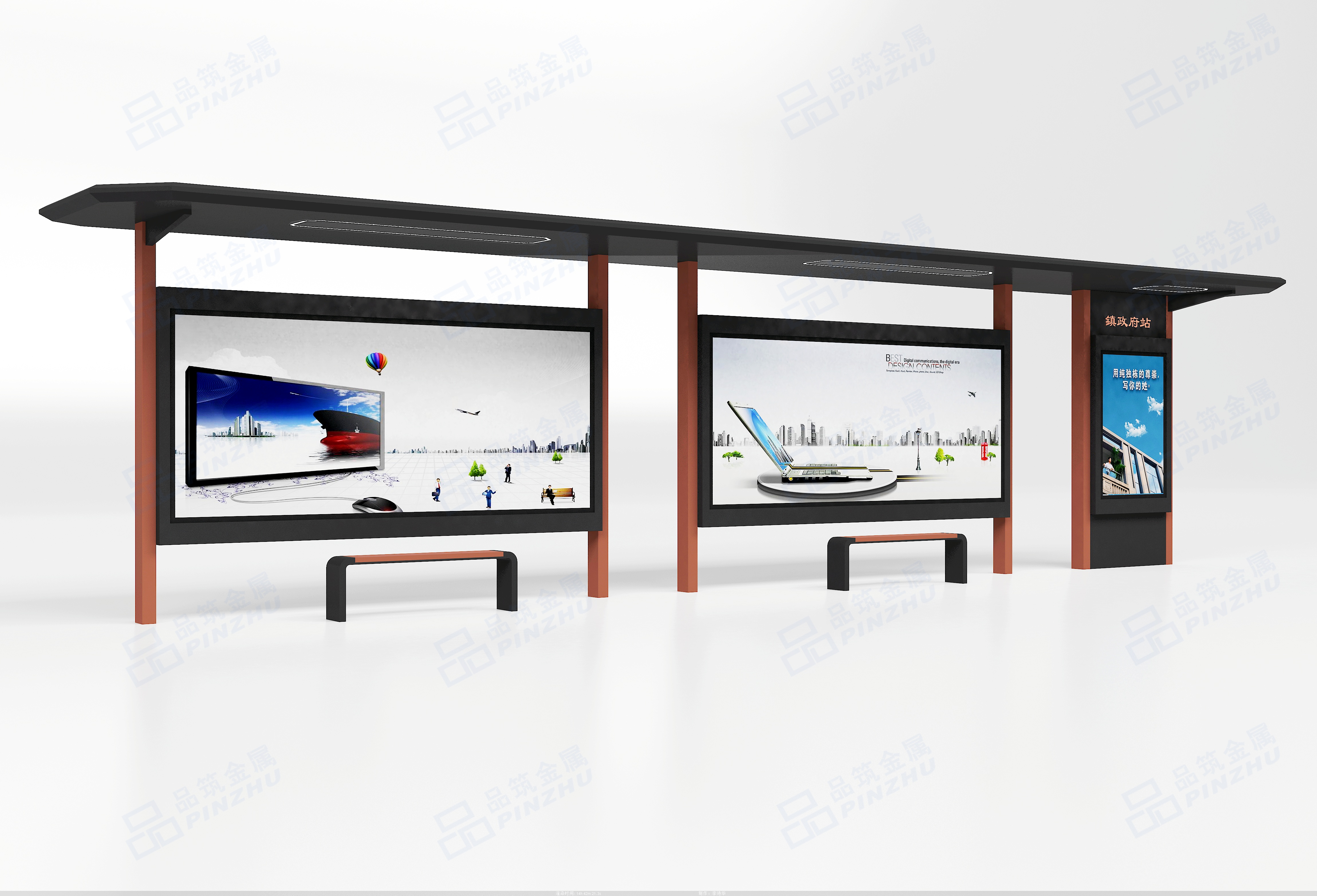 东莞东坑智能公交站台...