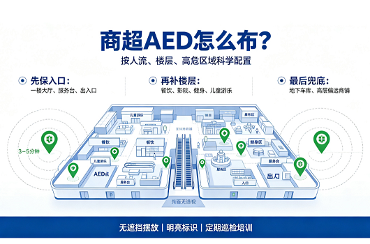 大型商超综合体如何规划AED点位与数量？