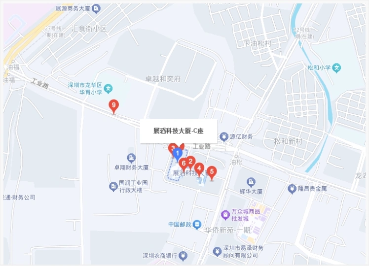 展滔科技大厦C座及周边真实地图