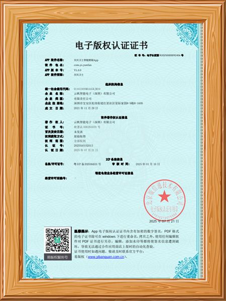 电子版权认证证书