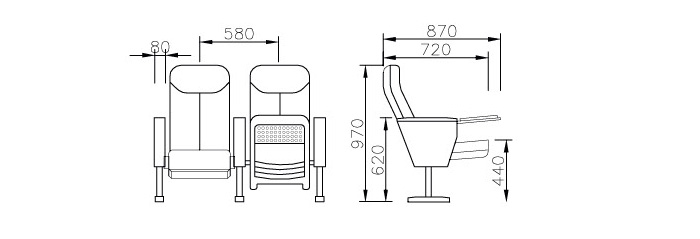 礼堂座椅,会议室礼堂排掎尺寸图示