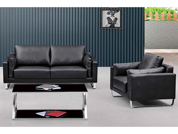简约办公沙发真皮沙发...
