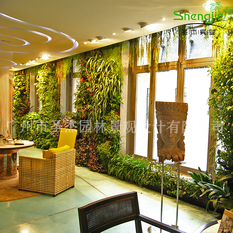 室内仿真植物墙效果图